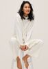 Waffle Cotton Blend Doubleknit Funnel Neck Box-Top