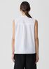 Washed Organic Cotton Poplin Sleeveless Shirt