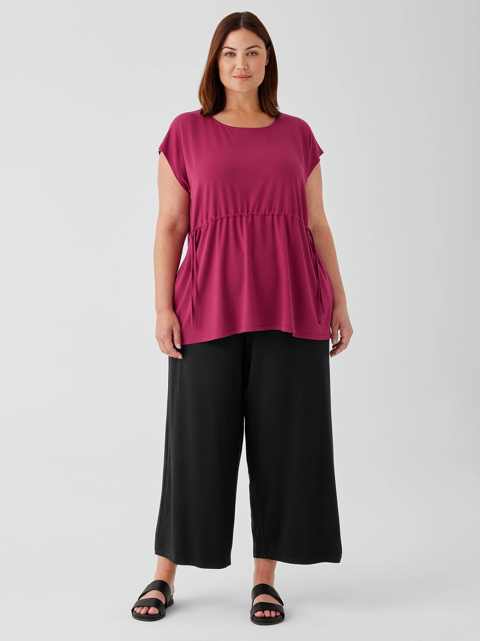 Fine Jersey Wide-Leg Pant