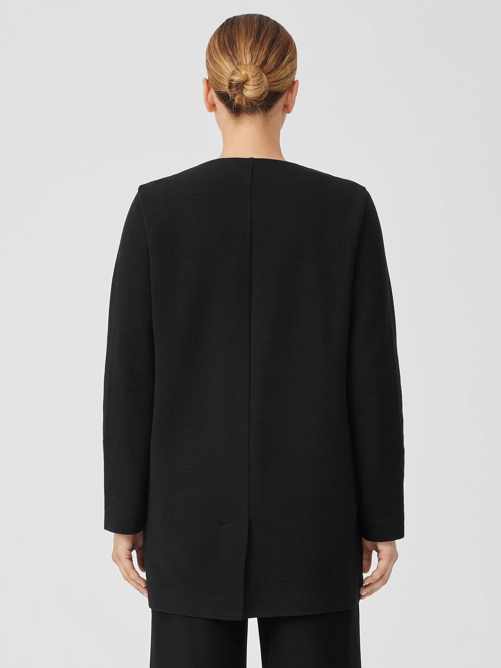 Organic Cotton Crinkled Knit Jacket