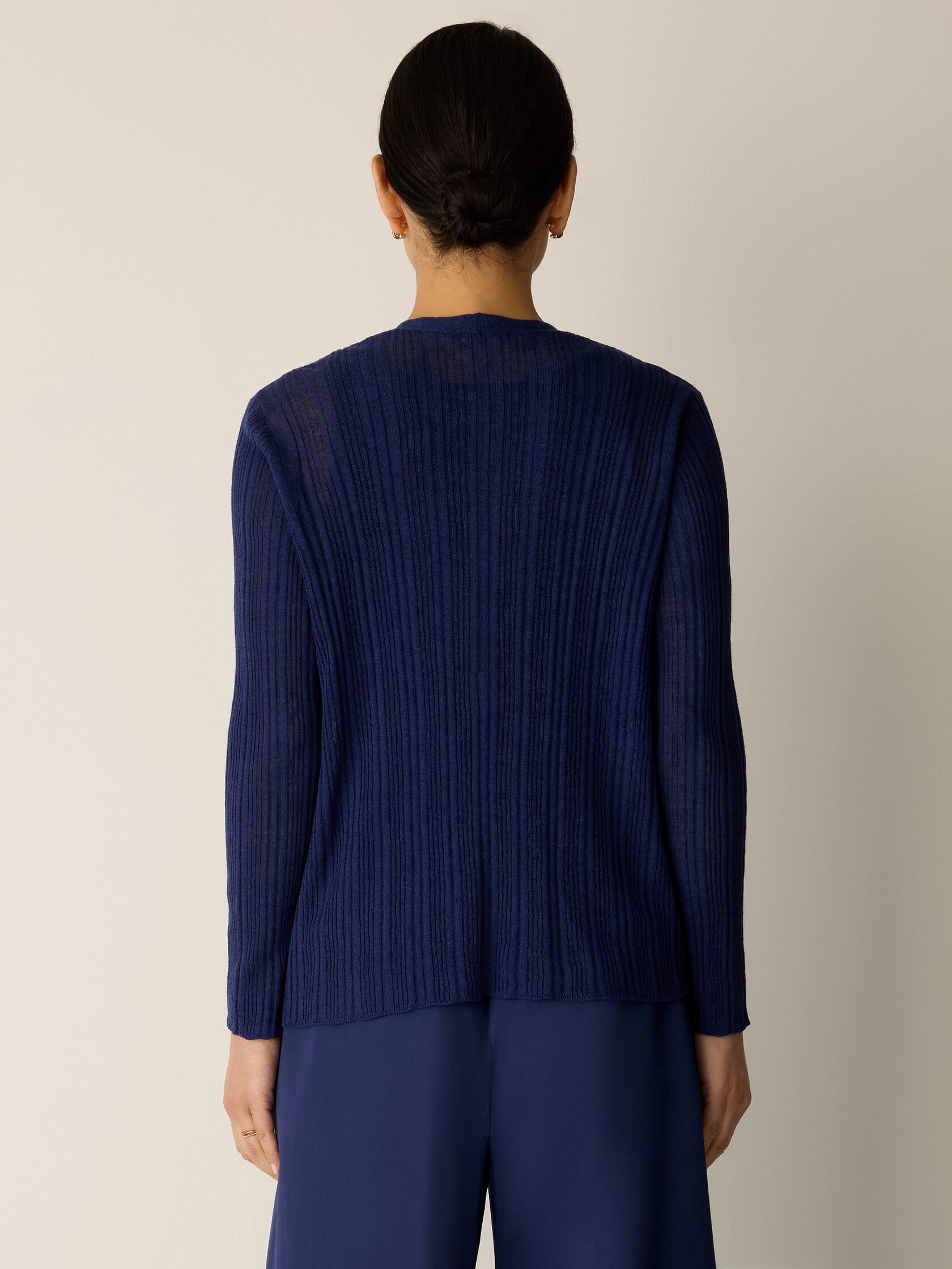 Organic Linen Cotton V-Neck Cardigan