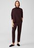 Cozy Brushed Terry Funnel Neck Box-Top