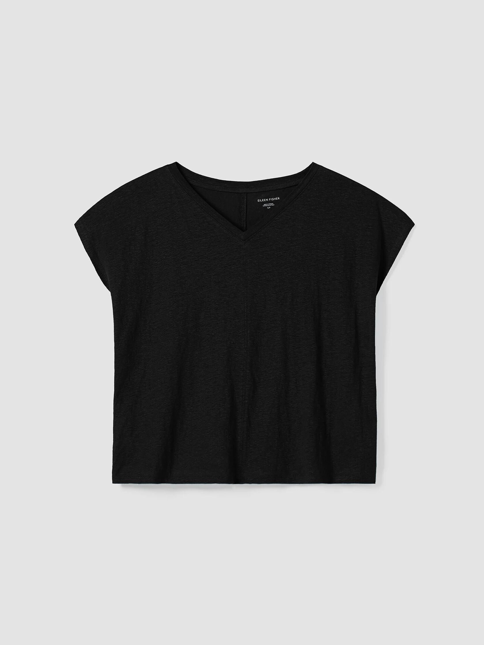 Organic Linen Jersey V-Neck Tee