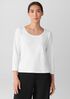 Stretch Jersey Knit Scoop Neck Top