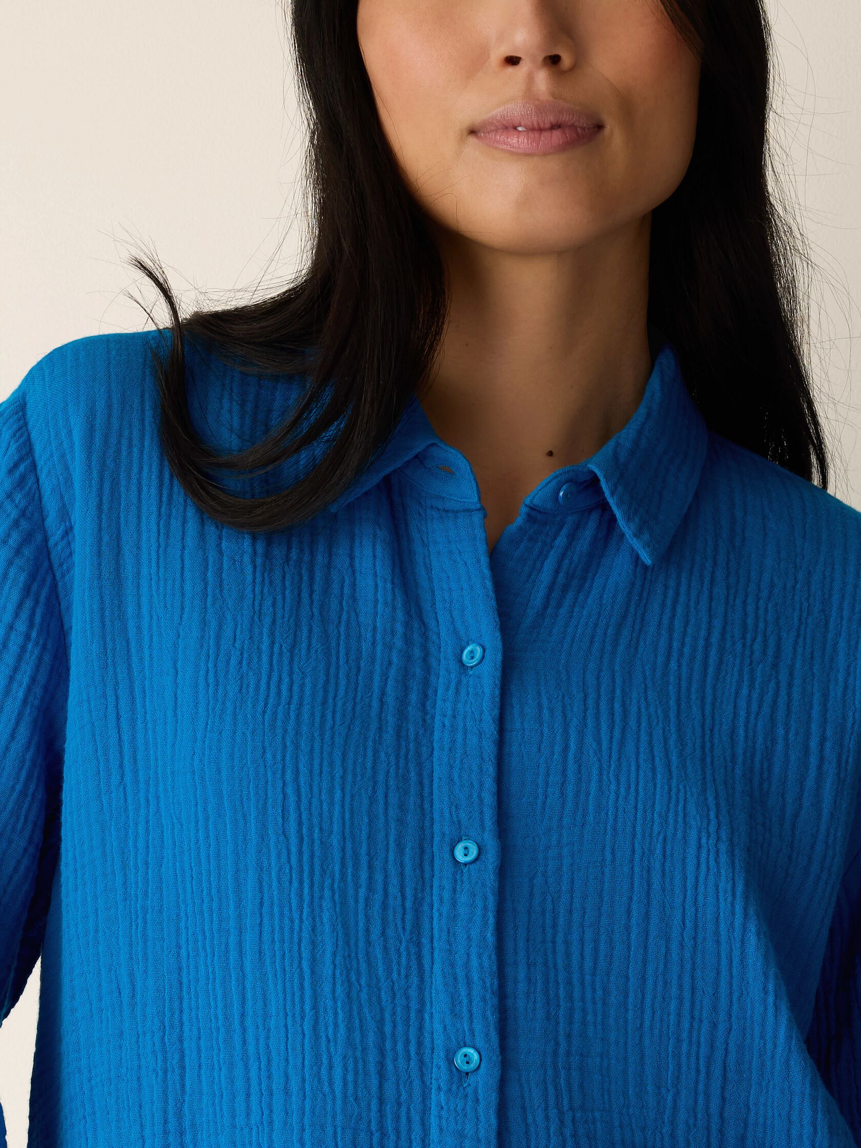 Organic Cotton Lofty Gauze Classic Collar Shirt