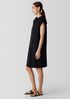 Organic Cotton Ripple Mock Neck Dress