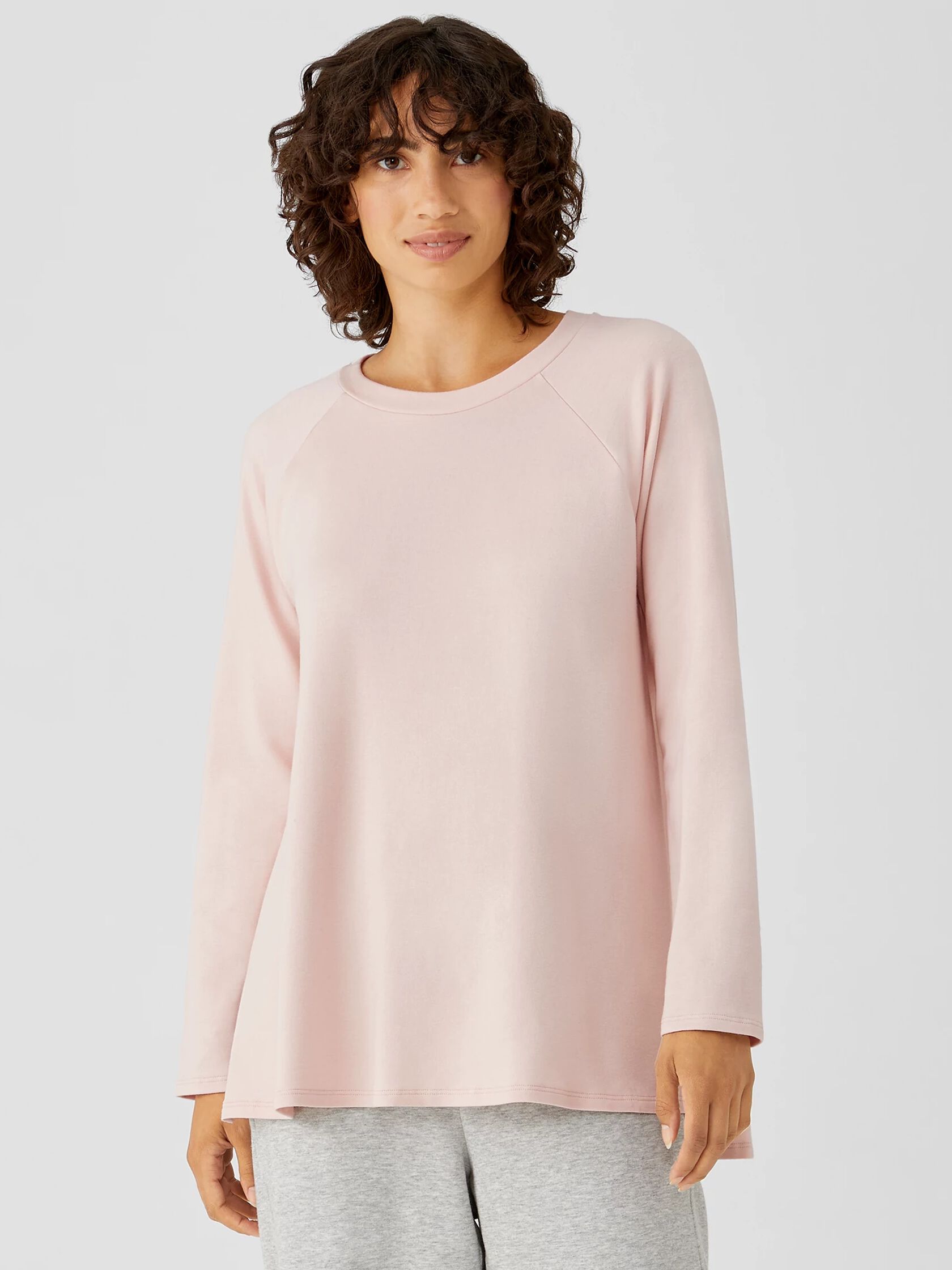 Cozy Brushed Terry Raglan-Sleeve Top