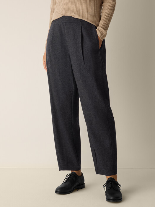 Mélange Boiled Wool Jersey Lantern Pant in Regenerative Wool