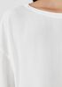Silk Georgette Crepe Bateau Neck Box-Top