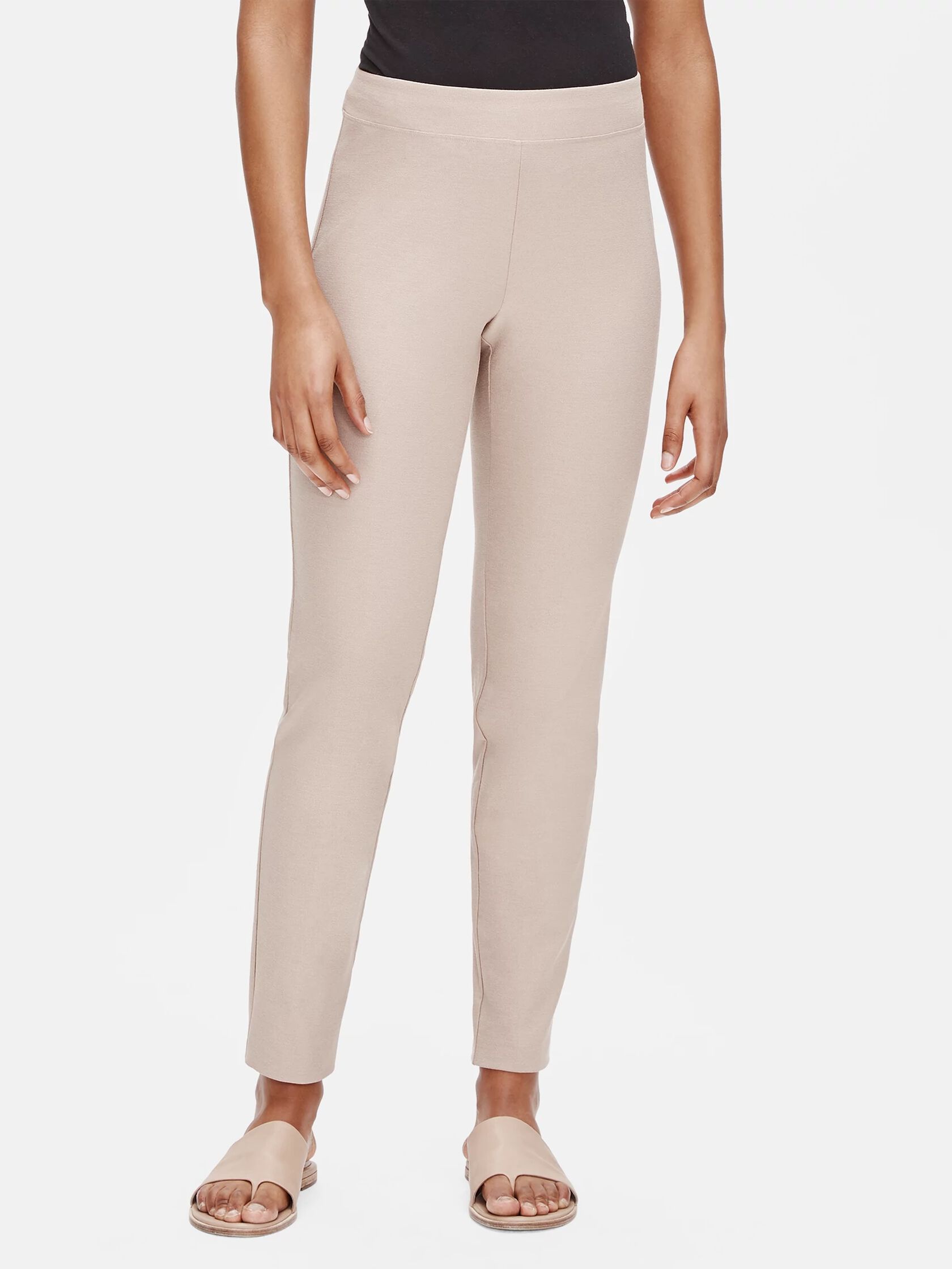 Washable Stretch Crepe Slim Pant