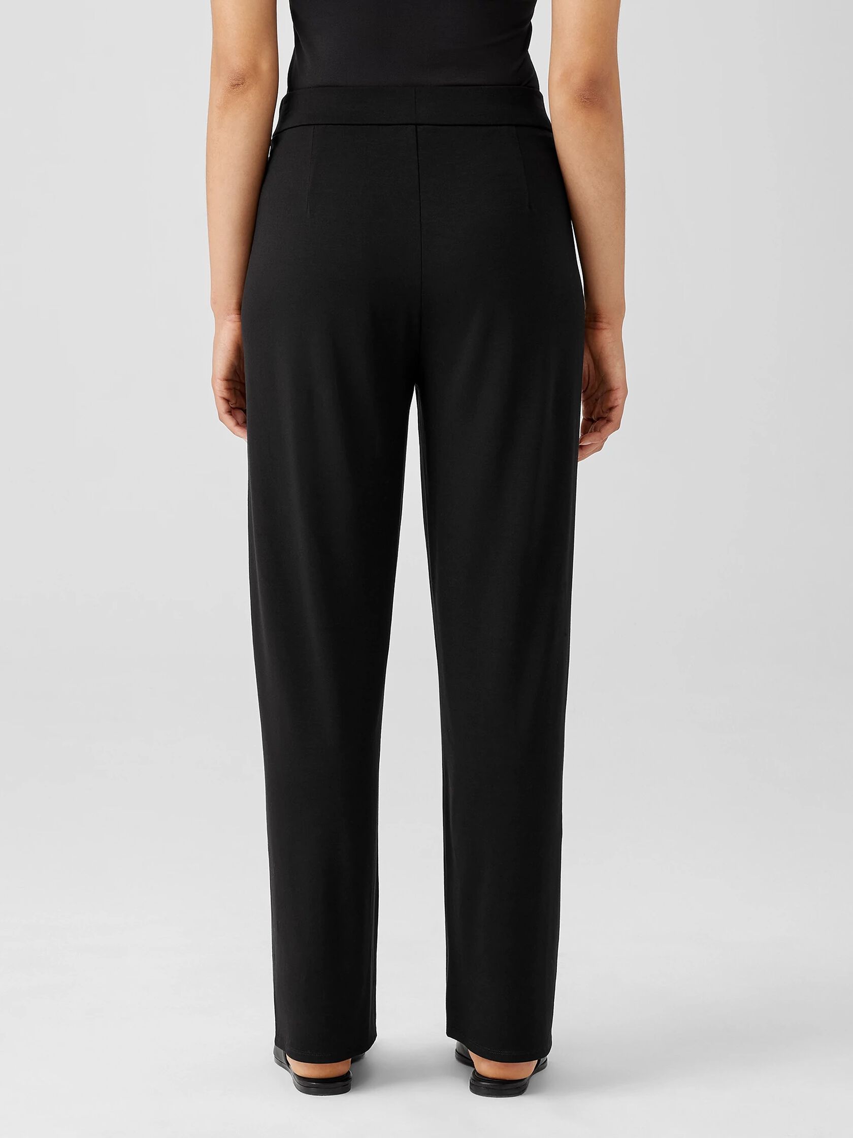 Stretch Jersey Knit Straight Pant