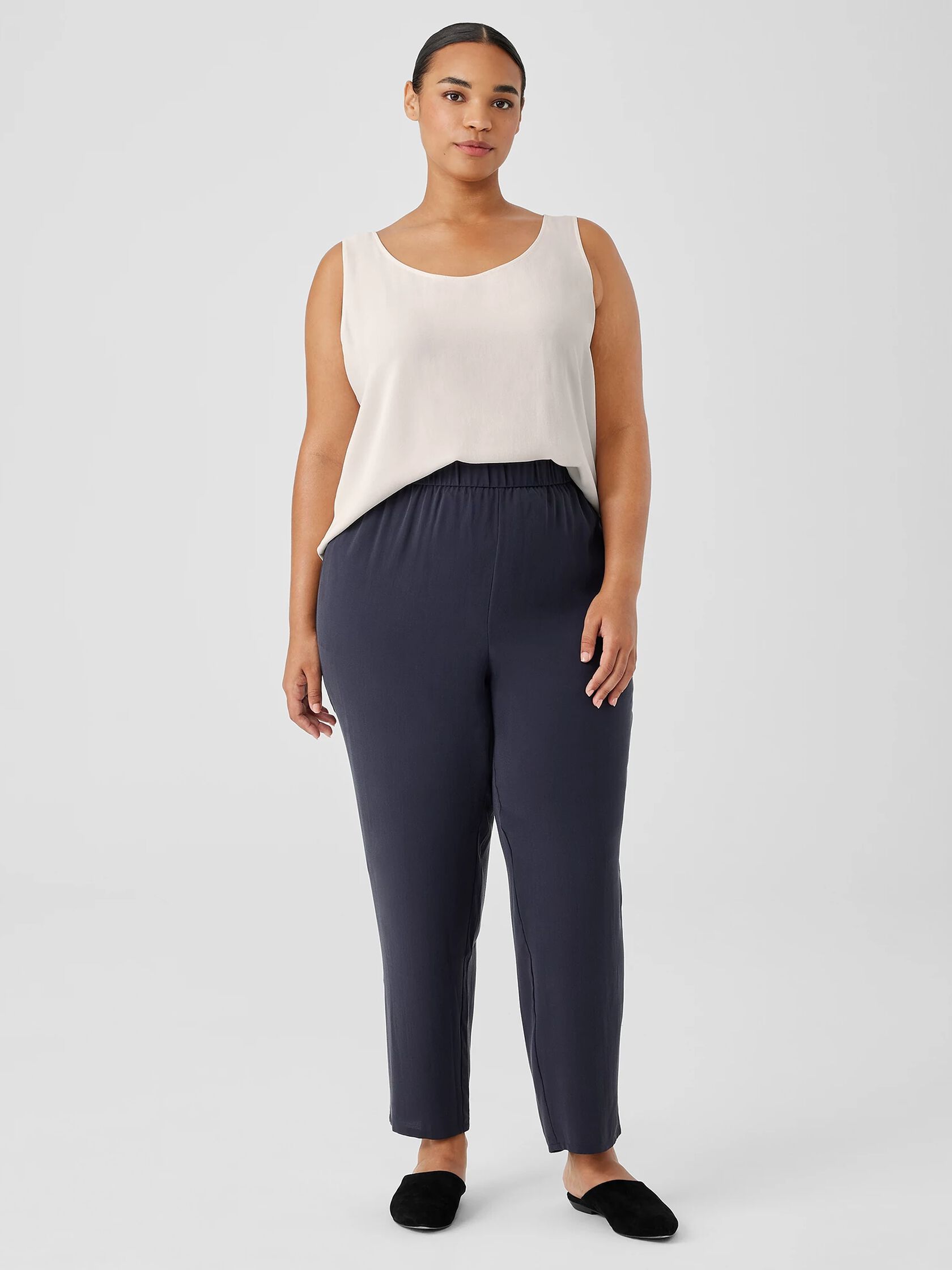 Silk Georgette Crepe Tapered Pant