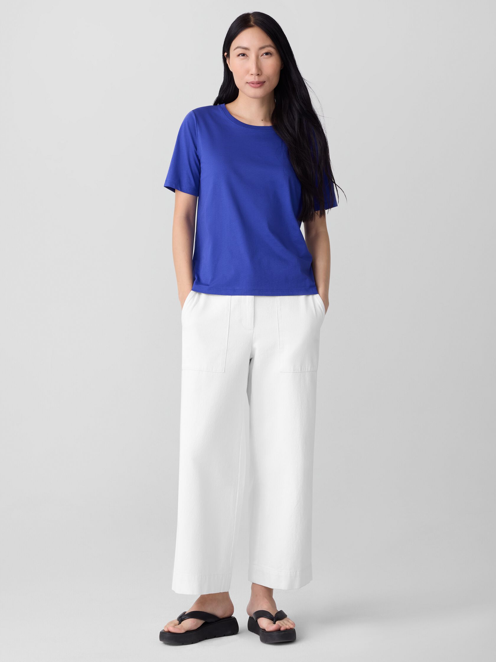 Organic Pima Cotton Jersey Round Neck Tee