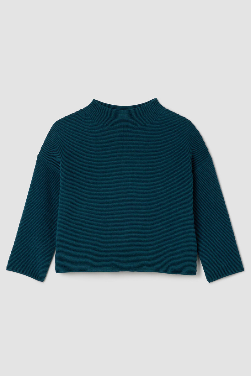 Peruvian Cotton Blend Funnel Neck Top Peruvian Cotton Blend Funnel Neck Top