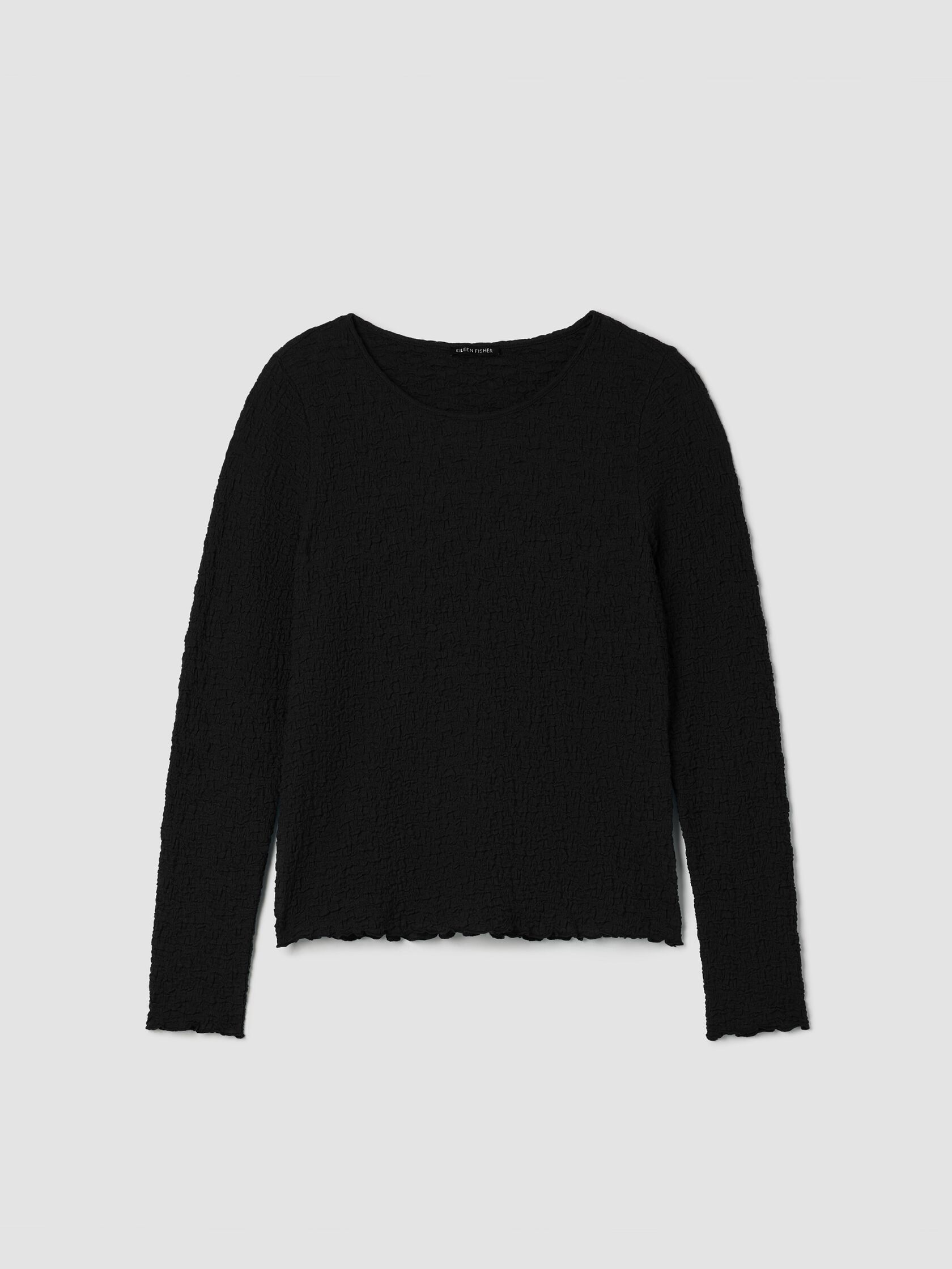 Bubble Jacquard Round Neck Top