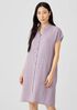 Puckered Organic Linen Shirtdress