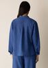Washed Organic Linen D&eacute;lav&eacute; Band Collar Shirt