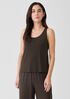 Stretch Silk Jersey Scoop Neck Tank