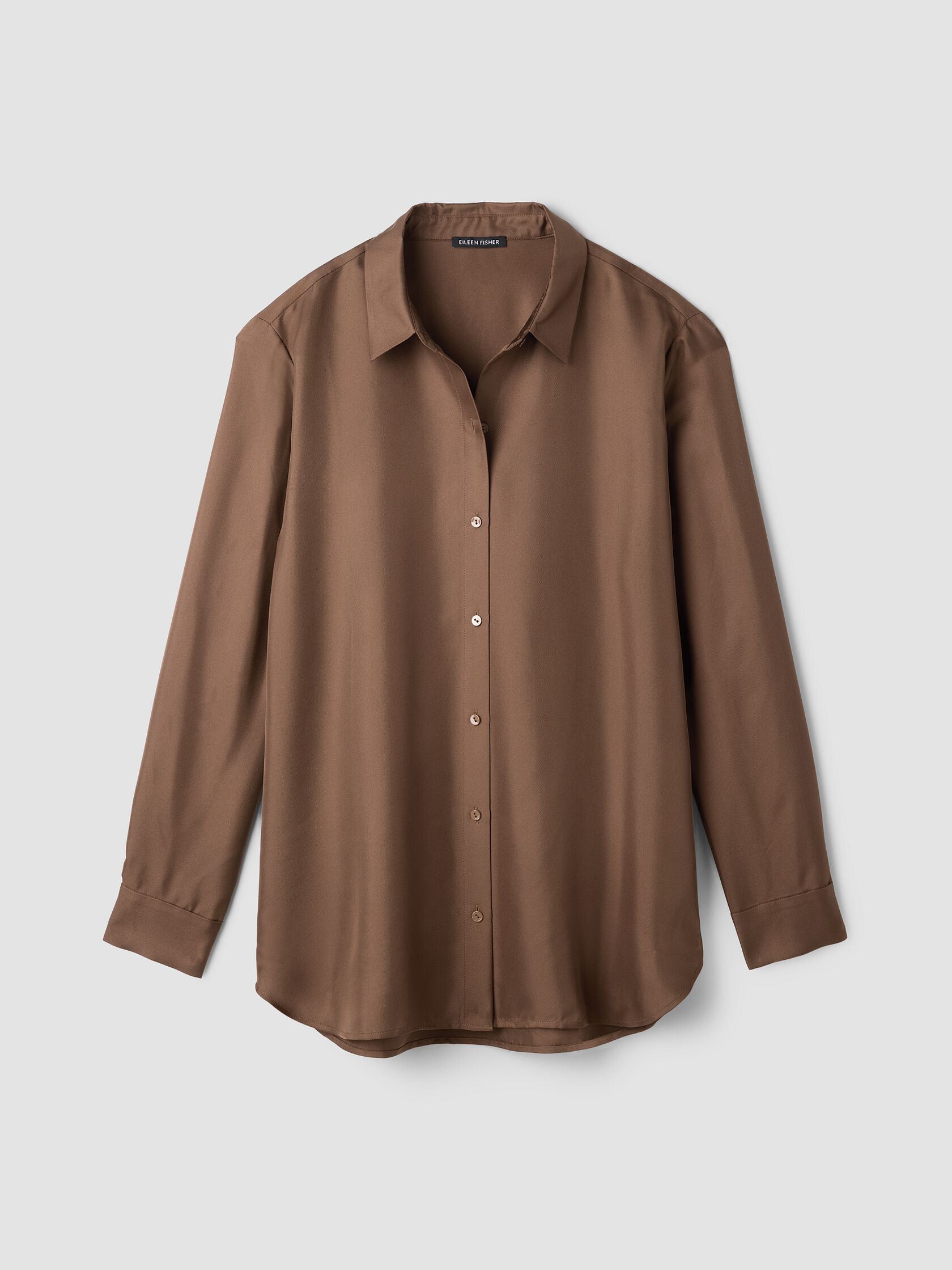 Silk Twill Classic Collar Shirt