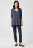 Washable Stretch Crepe High-Waisted Pant