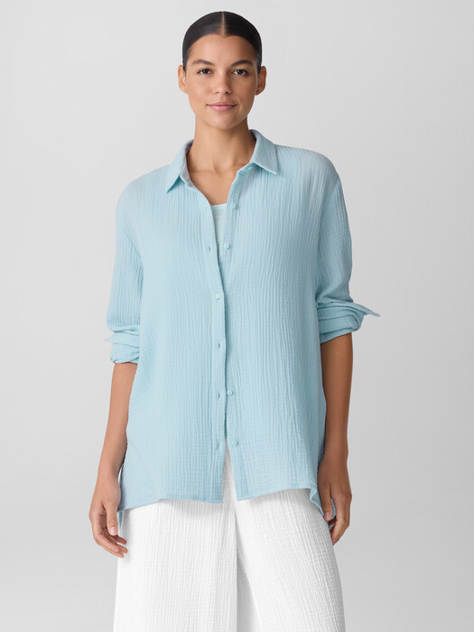 Organic Cotton Lofty Gauze Classic Collar Shirt