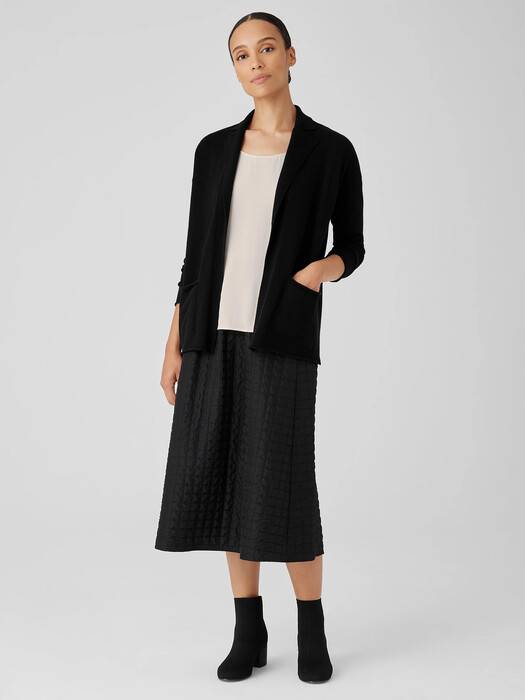 Italian Cashmere Notch Collar Cardigan