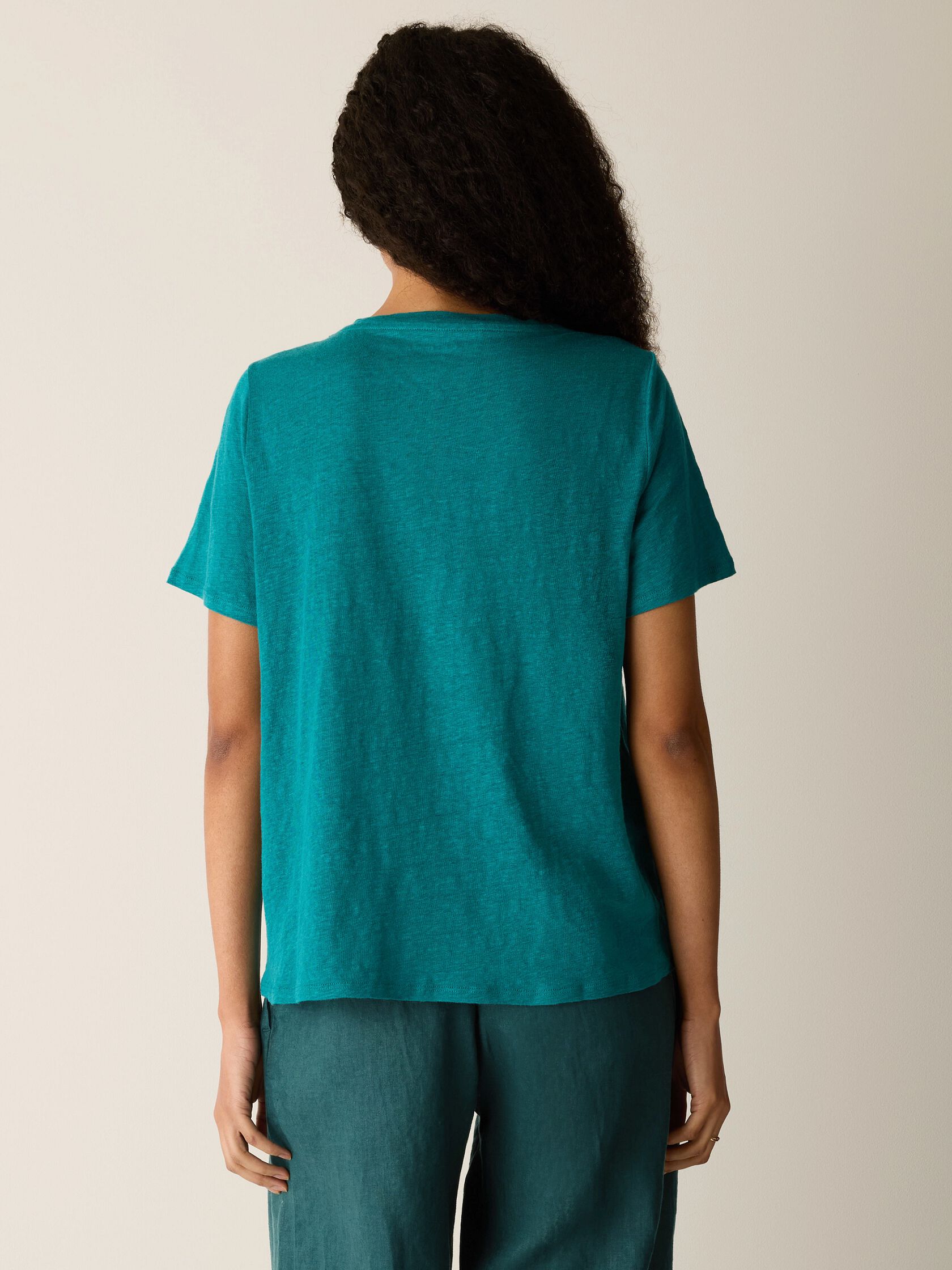 Organic Linen Jersey Crew Neck Tee