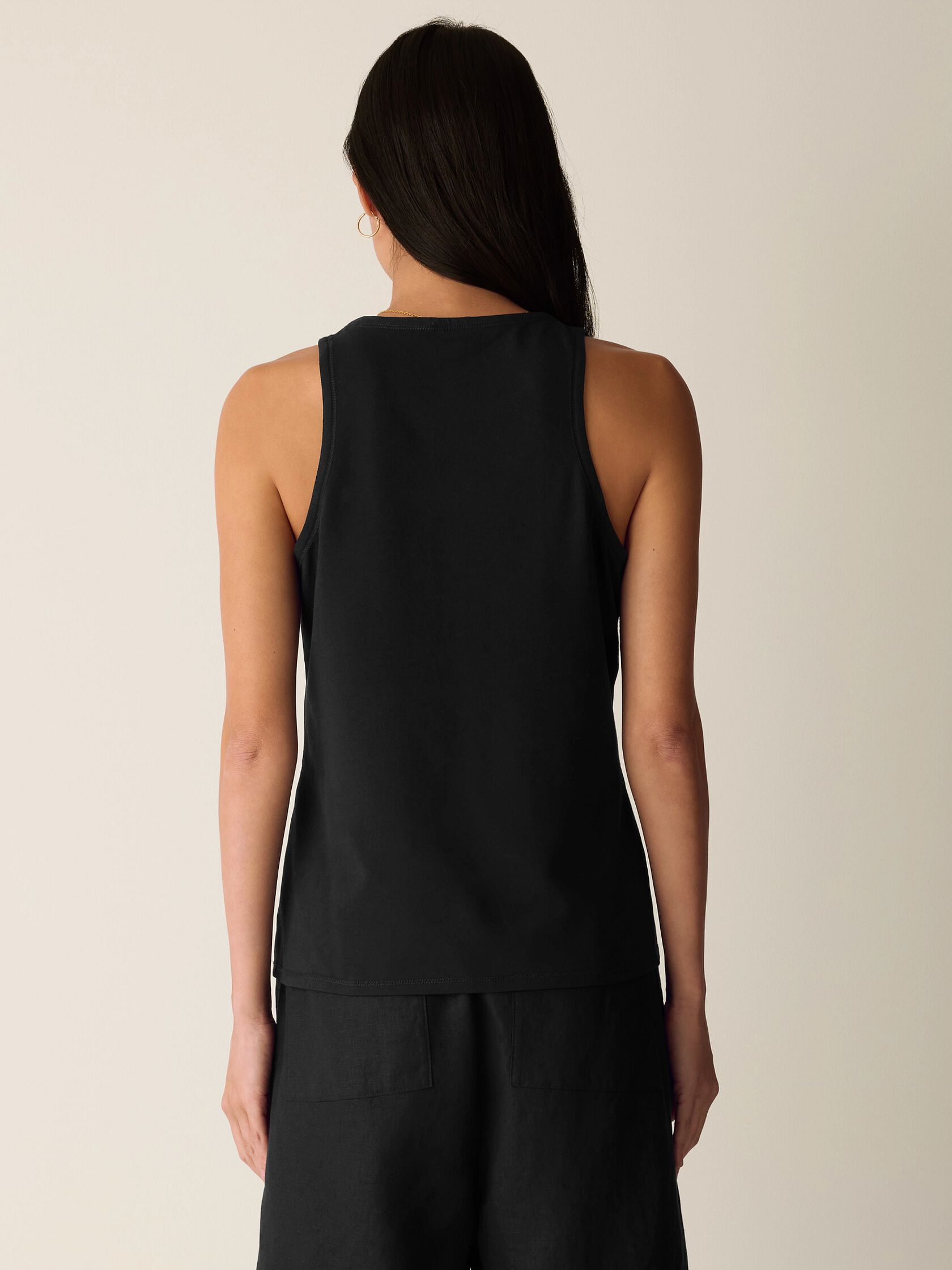 Pima Cotton Stretch Jersey Slim Tank