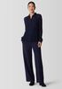 Crinkled Sheer Silk Georgette Classic Collar Shirt