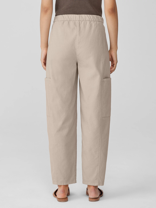 Cotton Hemp Stretch Lantern Pant