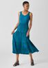 Crushed Silk Tiered Dress
