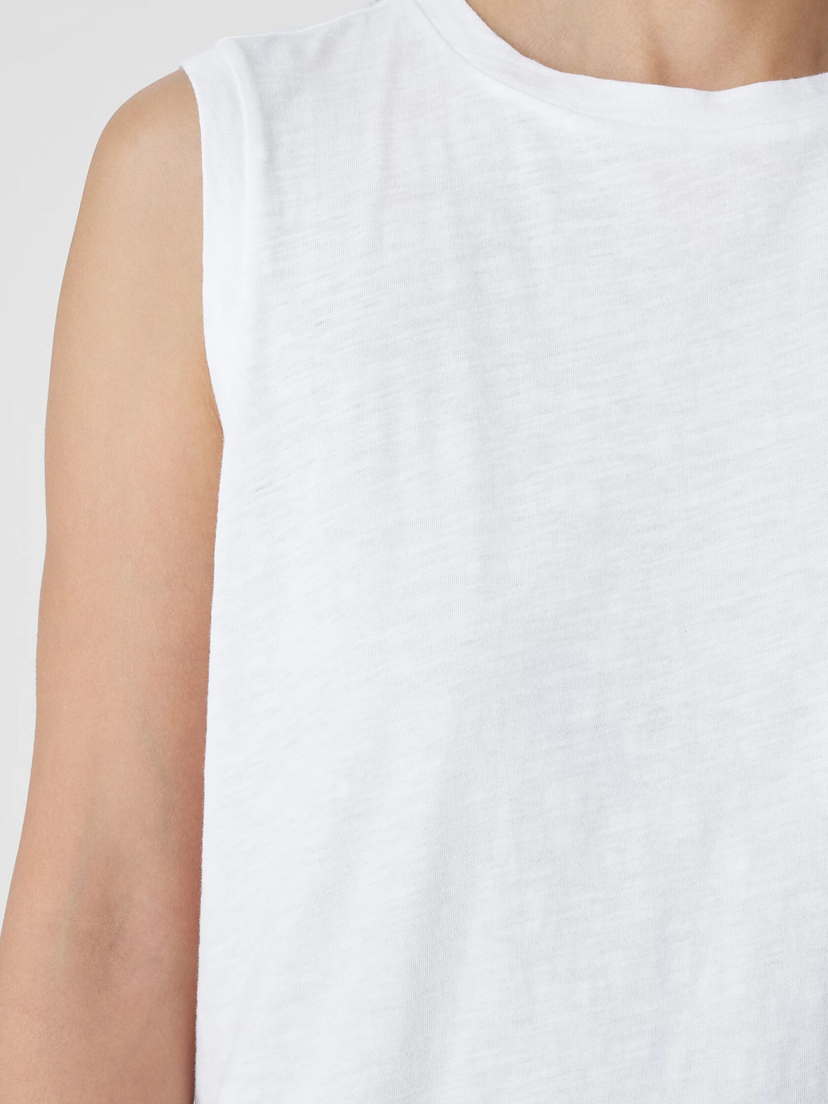 Organic Cotton Slub Crew Neck Tank