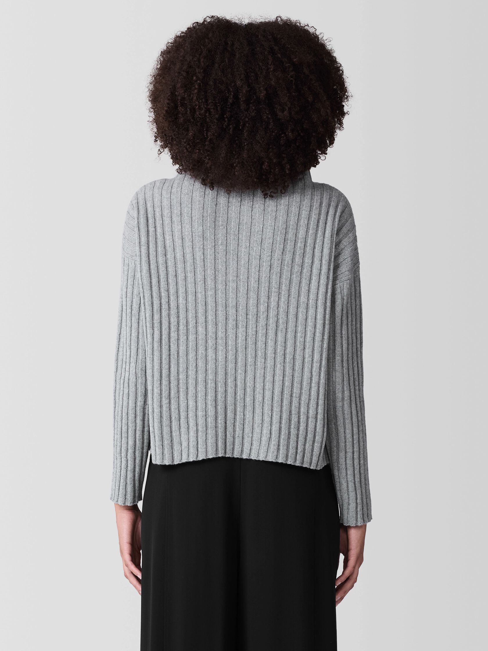 Recycled Wool Cashmere Funnel Neck Top