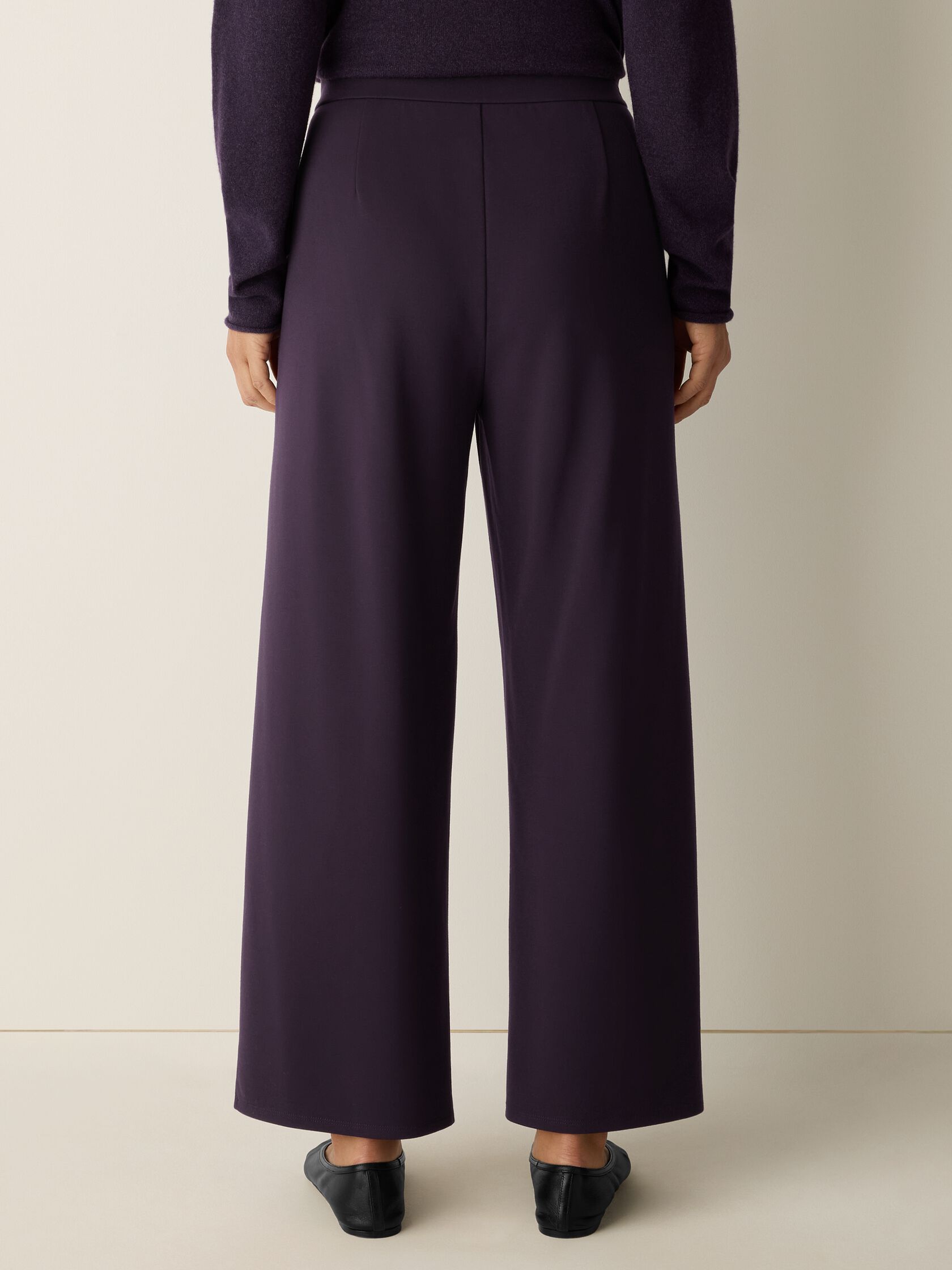 Washable Flex Ponte Wide-Leg Pant