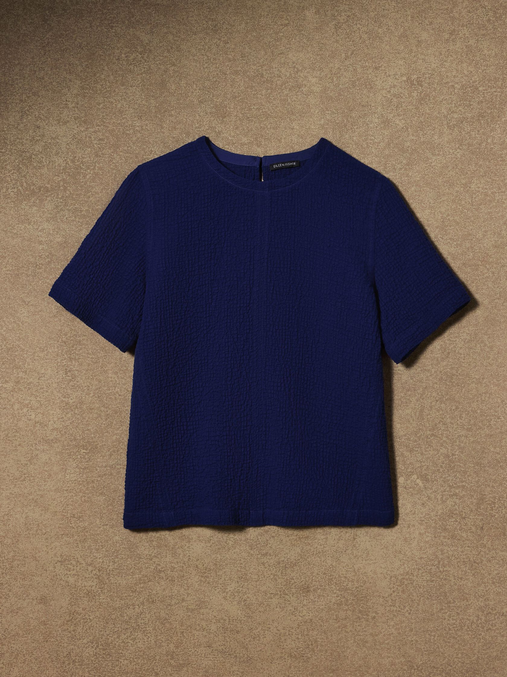 Organic Cotton Doubleweave Round Neck Top