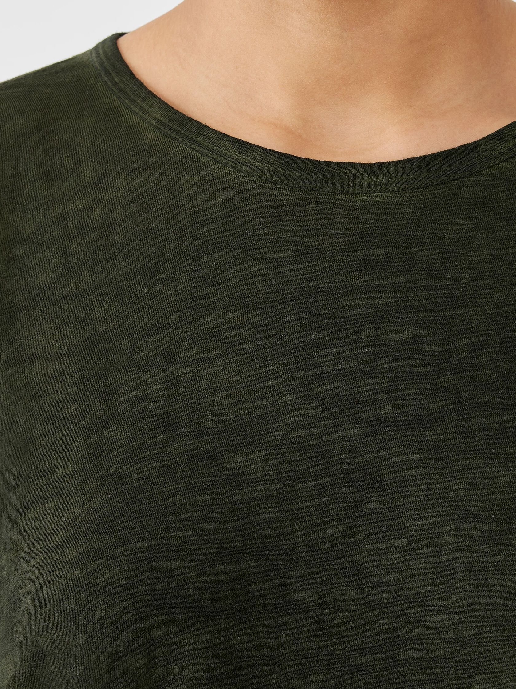 Organic Cotton Hazy Slub Crew Neck Tee