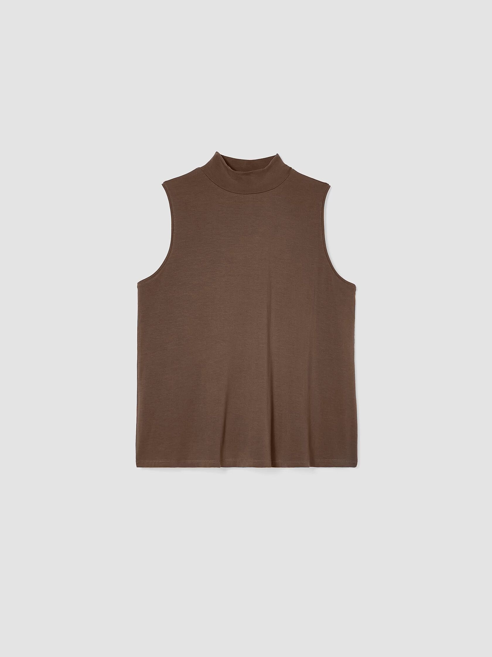 Fine Jersey Mock Neck Tank