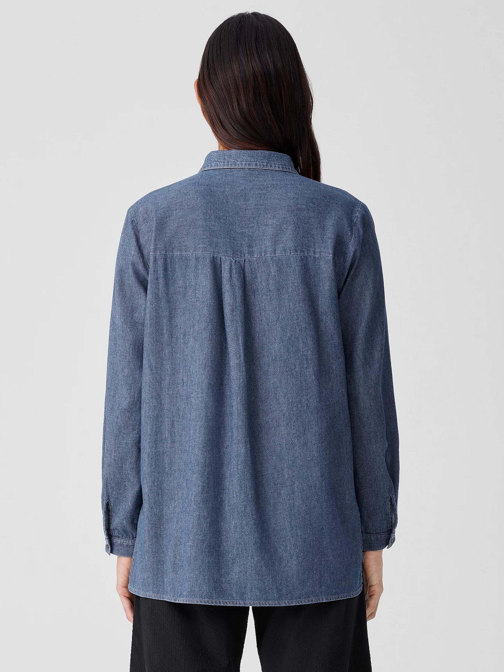Airy Organic Cotton Twill Classic Collar Shirt