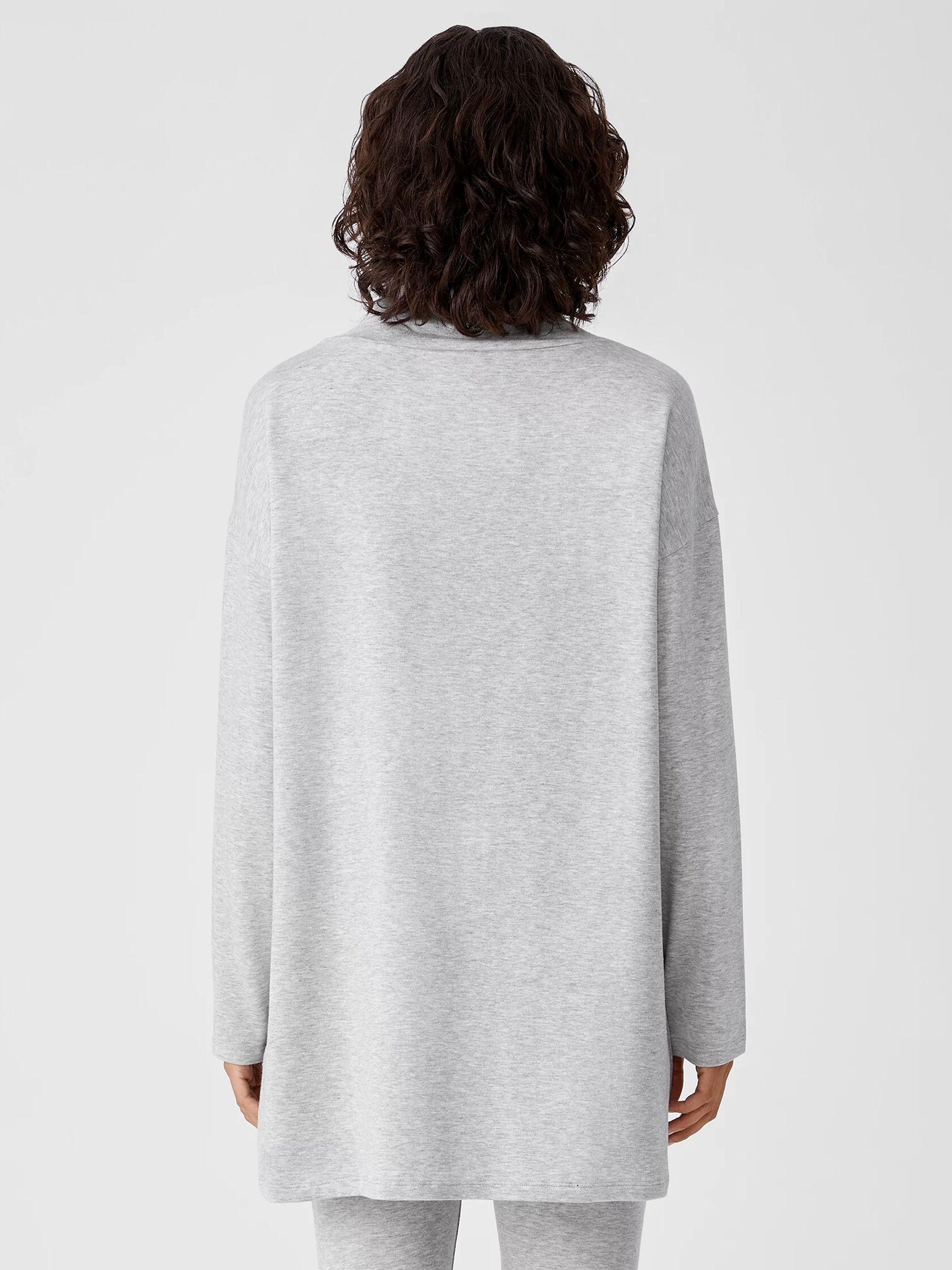 Cozy Brushed Terry Funnel Neck Top