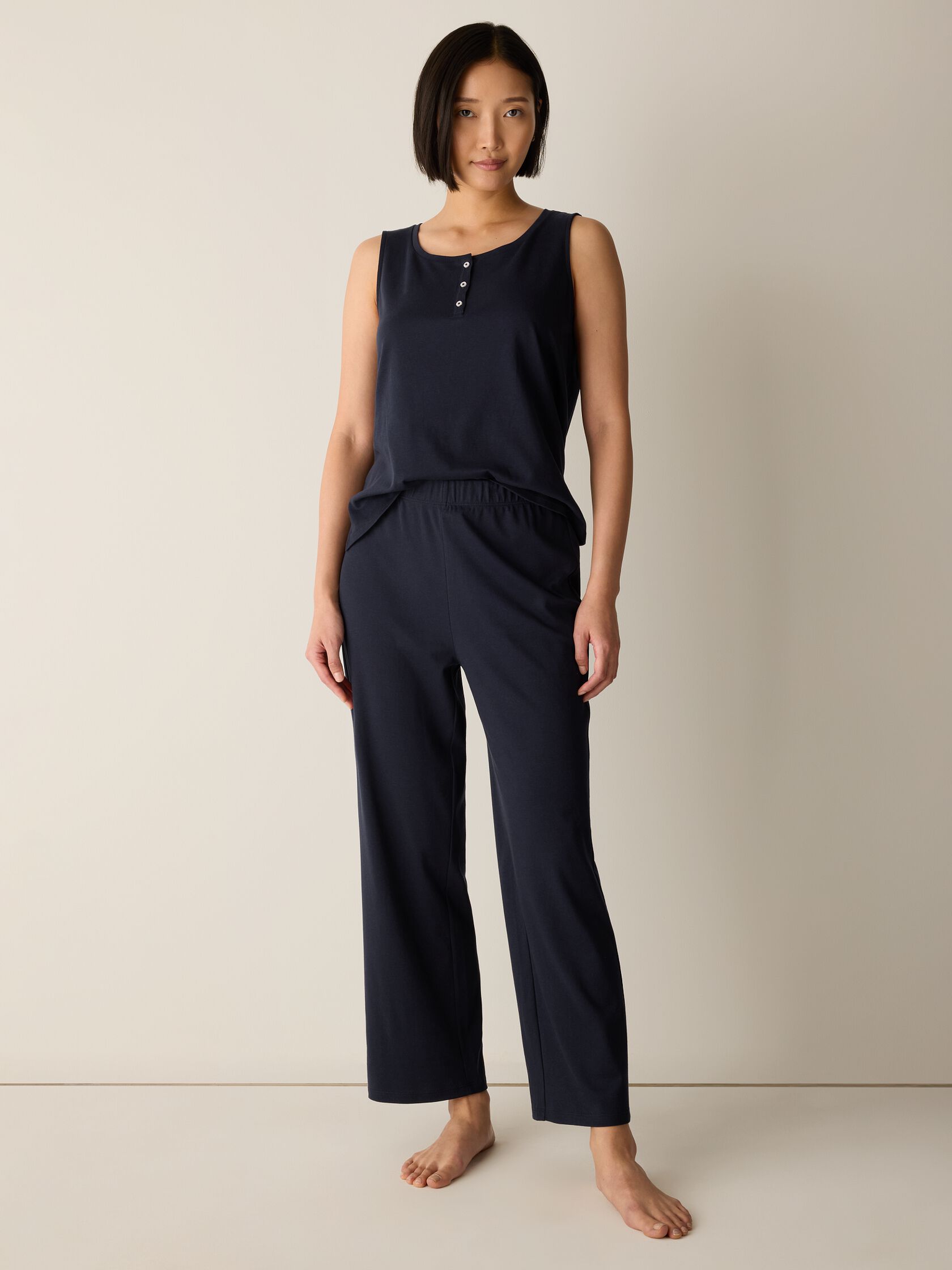 Organic Cotton Interlock Straight Sleep Pant