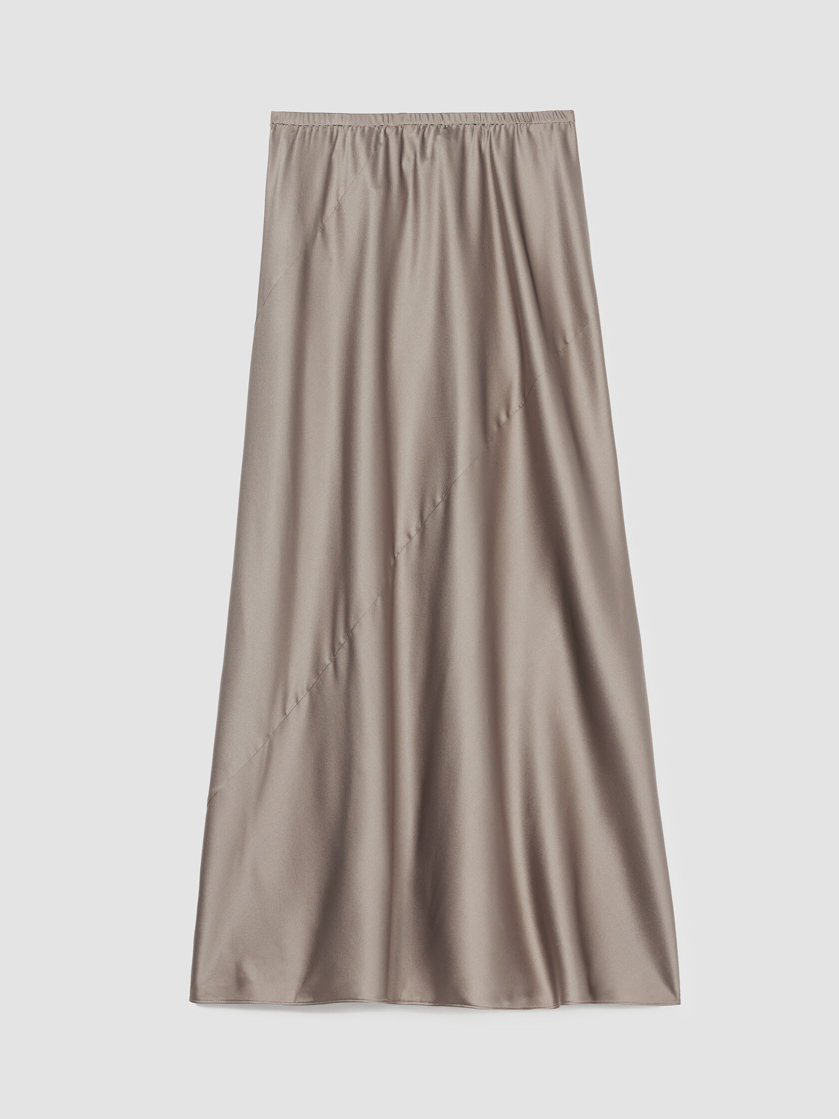 Stretch Silk Charmeuse Bias Skirt
