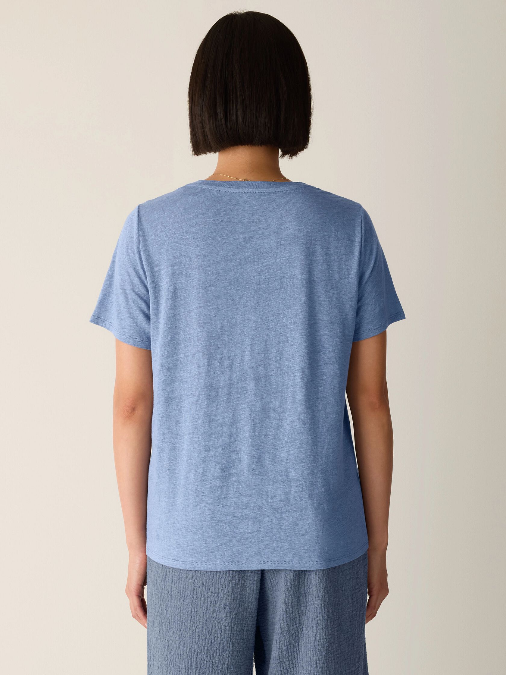 Organic Linen Jersey Crew Neck Tee