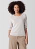 Peruvian Cotton Blend Crew Neck Top