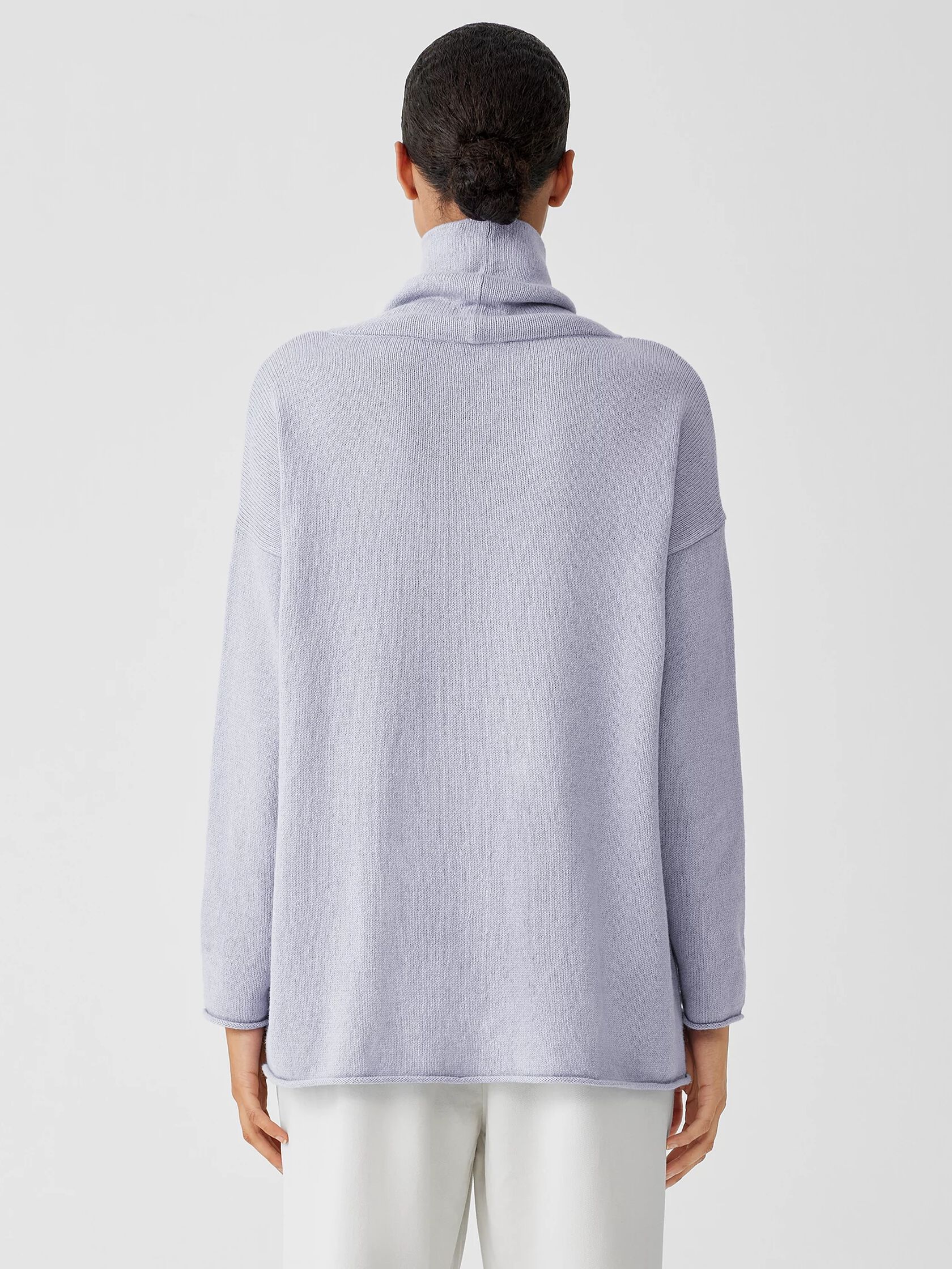 Cotton and Recycled Cashmere Turtleneck Top