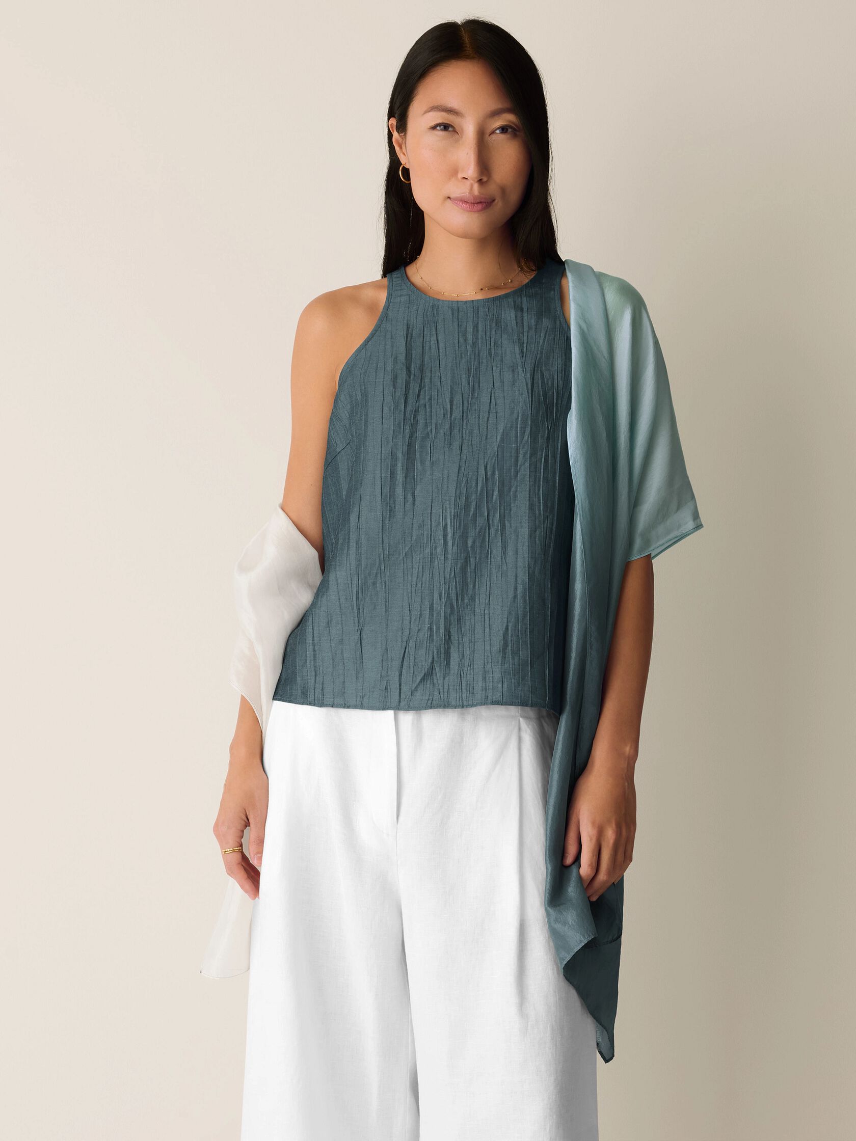 Hand-Dyed Organic Silk Scarf