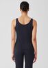 Pima Cotton Stretch Jersey Scoop Neck Tank