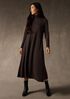 Stretch Jersey Knit Turtleneck Dress
