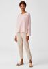 Organic Cotton French Terry Crew Neck Top