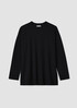 Organic Cotton Slubby Rib Knit Crew Neck Top