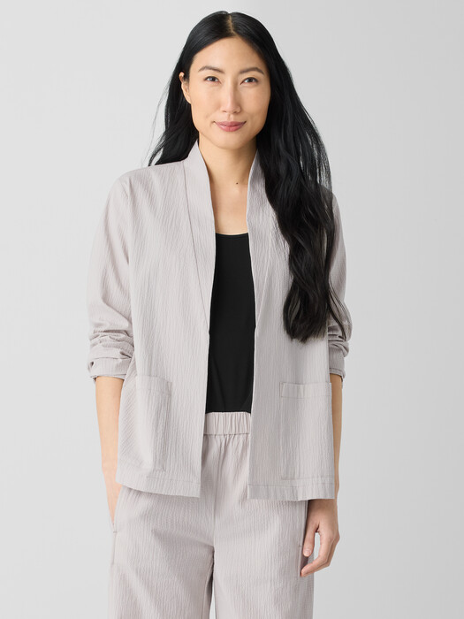 Organic Cotton Pucker High Collar Jacket